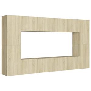 VIDAXL 8-tlg. Tv-schrank-set Sonoma-eiche Spanplatte