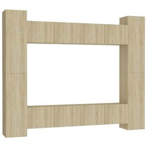 VIDAXL 8-tlg. Tv-schrank-set Sonoma-eiche Spanplatte