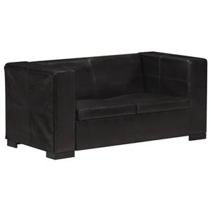VIDAXL 2-sitzer-sofa Schwarz Echtleder