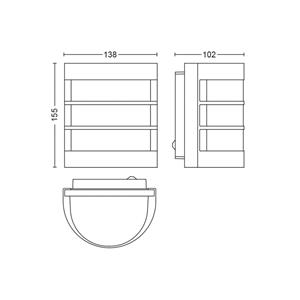 Philips Calgary buitenwandlamp rvs sensor