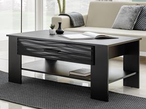 Mobistoxx Rechthoekige salontafel BLASTER 105 cm zwart