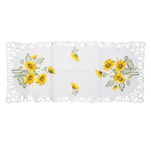 HTI-Living Tischläufer Tischläufer 40 x 90 cm Gelber Blumenstrauß, Tischdecke