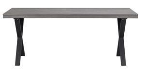 Rowico Brooklyn Eettafel - Bruin Eiken Tafelblad - Metalen X-frame - L170 X B95 X H75 Cm