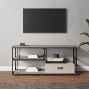 vidaXL Tv-meubel 103x38x46,5 cm en bewerkt hout staal grijs sonoma