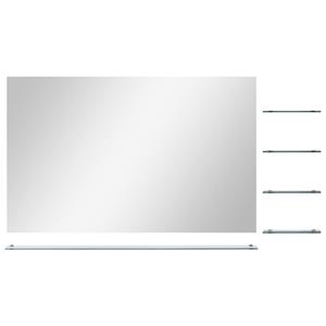 VIDAXL Wandspiegel Mit 5 Ablagen Silbern 100×60 Cm