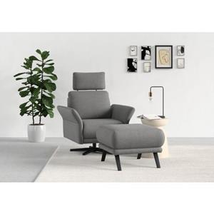 sit&more Hocker Scandia Met zwarte matte metalen poten