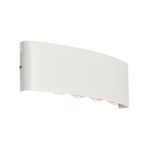 Qazqa Buiten Wandlamp Wit Incl. Led 10-lichts Ip54 - Silly