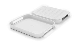 Trebonn PILE S - Tablett in weiß, 31,1x24,6x3,5 cm