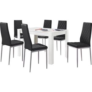 Inosign Essgruppe Lynn + Brooke, (Set, 5 tlg.), mit Tisch in Weiß, Breite 120 cm