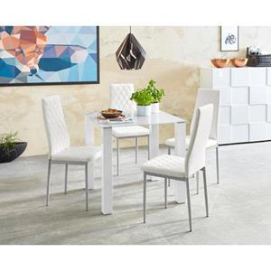 INOSIGN Eethoek met glazen tafel, breedte 80 cm (set, 5-delig)