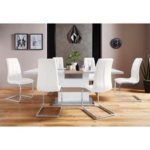 INOSIGN Eethoek Perez/Lola met 4 stoelen, tafel uittrekbaar, breedte 160-200 cm (set, 5-delig)