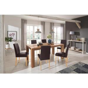 Home affaire Eethoek Livara bestaand uit 6 lucca stoelen en de mary eettafel (set, 7-delig)