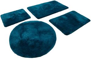 Homie Living Badematte Porto Azzurro, Höhe 30 mm, rutschhemmend beschichtet, fußbodenheizungsgeeignet-schnell trocknend, Badteppich, uni, rechteckig & rund, waschbar, Badezimmerte