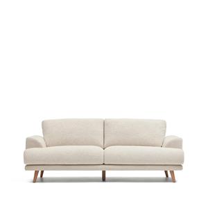 Natur24 Sofa 2-Sitzer-Sofa Karin 211 x 92 x 97 cm weiß Sitzgarnitur Couch Neu Neu