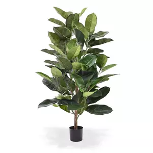 Plantje Ficus Elastica Robusta 90 cm - Kunstplant