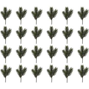 Creativ green Winterse kunstplant Kerst versiering (24 stuks)