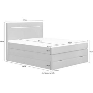 Leonique Boxspring Christer met ledverlichting (4-delig)