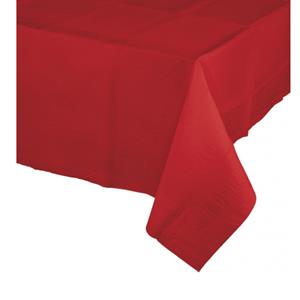 Merkloos Tafelkleden in het rood 274 x 137 cm -