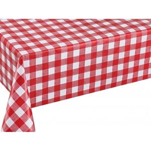 Rode tafelkleden/tafelzeilen ruitjes print x 180 cm rechthoekig -
