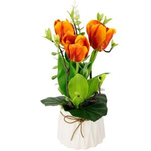 I.GE.A. Kunstblume "Tulpen", (1 St.), Im Topf aus Keramik Gesteck Künstliche Frühlingsblume