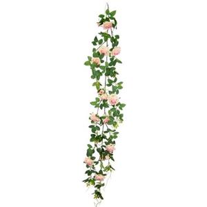 I.GE.A. Kunstblume "Rosenranke", Künstlich Rosengirlande Kunstblumen hängend Hochzeit Weihnachten