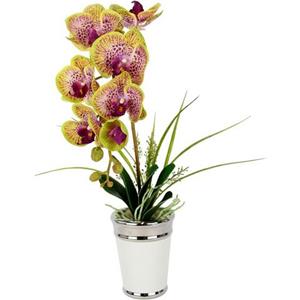 I.GE.A. Kunstblume "Orchidee", im Topf, aus Keramik, Seidenblume Real Touch