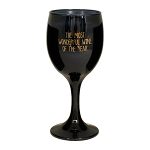 My Flame soja kaars - In wijnglas met The most wonderful wine of the year - Zwart