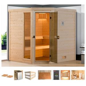 weka Sauna "Arendal 1", 7,5 kW Ofen mit ext. Steuerung