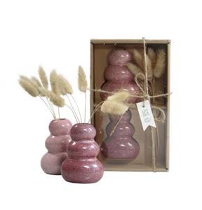 Gift Atelier Giftset Vaasje Droogbloemen Roze