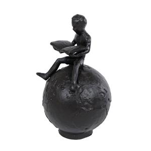 Countrylifestyle Sculptuur inspiring world child zwart