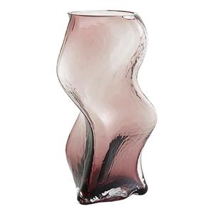 Nordal-collectie Glazen vaas Sable paars 30 cm