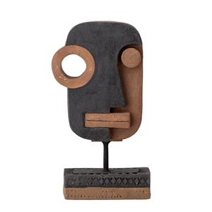 Bloomingville-collectie Beeld Kazo gezicht zwart - terracotta