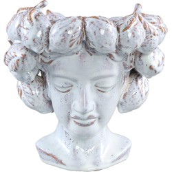 PTMD Collection PTMD Alani White glazed ceramic statue of women head A