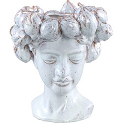 PTMD Collection PTMD Alani White glazed ceramic statue of women head B