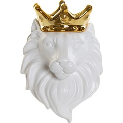 CASA DI ELTURO Wandvaasje Royal Lion Wit/Goud