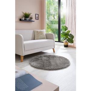 andas Hochflor-Teppich "Lahti", rund, Uni Farben, weich & kuschelig, ideal im Wohnzimmer & Schlafzimmer