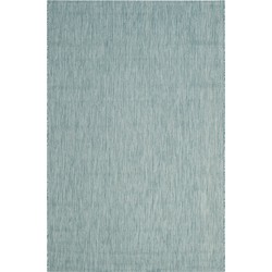 Safavieh Contemporary Indoor/Outdoor Woven Area Rug, Courtyard Collection, CY8520, in Dark Aqua & Light Aqua, 79 X 152 cm