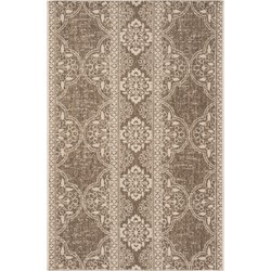 Safavieh Transitional Indoor/Outdoor Woven Area Rug, Beachhouse Collection, BHS174, in Cream & Beige, 91 X 152 cm