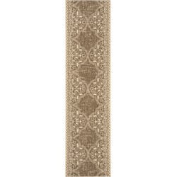 Safavieh Transitional Indoor/Outdoor Woven Area Rug, Beachhouse Collection, BHS174, in Cream & Beige, 61 X 244 cm