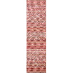 Safavieh Bright & Modern Indoor/Outdoor Woven Area Rug, Montage Collection, MTG181, in Pink & Multi, 69 X 244 cm