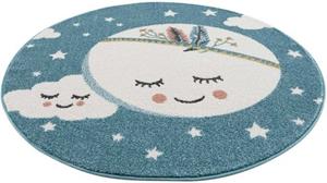 Carpet City Vloerkleed voor de kinderkamer Anime9383 Sterretjes-vloerkleed met maan, zachte pool, gemakkelijk in onderhoud, kinderkamer