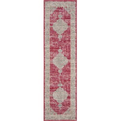 Safavieh Bright & Modern Indoor/Outdoor Woven Area Rug, Montage Collection, MTG373, in Rose & Grey, 69 X 244 cm