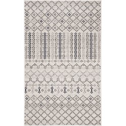 Safavieh Bright & Modern Indoor/Outdoor Woven Area Rug, Montage Collection, MTG366, in Grey & Charcoal, 122 X 183 cm
