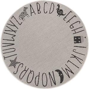Lüttenhütt Vloerkleed voor de kinderkamer Alfabet ABC-onderlegger, platweefsel, gemakkelijk te onderhouden vloerkleed