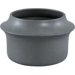 PTMD Collection PTMD Vivaldi Grey ceramic pot round low