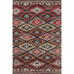 Safavieh Bright & Modern Indoor/Outdoor Woven Area Rug, Montage Collection, MTG246, in Rust & Multi, 155 X 229 cm