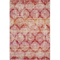 Safavieh Bright & Modern Indoor/Outdoor Woven Area Rug, Montage Collection, MTG182, in Pink & Multi, 155 X 229 cm