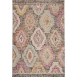 Safavieh Bright & Modern Indoor/Outdoor Woven Area Rug, Montage Collection, MTG212, in Grey & Multi, 155 X 229 cm