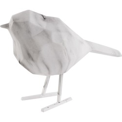 Pt' - Vogel aus weißem Kunstharz mit Marmoreffekt Origami Kleines Modell