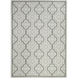 Safavieh Contemporary Indoor/Outdoor Woven Area Rug, Courtyard Collection, CY7938, in Light Grey & Anthracite, 201 X 290 cm